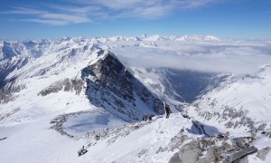 Skihochtour Großer Ankogel - Aufstieg zum Kleinen Ankogel über Westgrat, Blick zur Radeckscharte