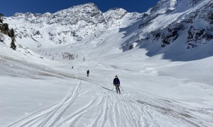 Skihochtour Großer Ankogel - Rückblick zur Abfahrt zwichen Großen und Kleinen Ankogel