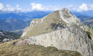 Klettersteig Piz da Peres - Dreifingerspitze, Rückblick Piz da Peres