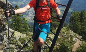 Klettersteig Avventura - frei stehende Leiter