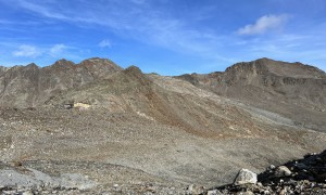Hochtour Similaun - Aufstieg zum Niederjochferner, Rückblick Similaunhütte