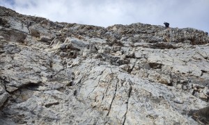 Klettersteig Tofana di Dentro - Abstieg über Klettersteig