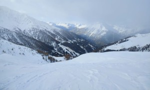 Skitour Weißer Knoten - Aufstieg, Rückblick