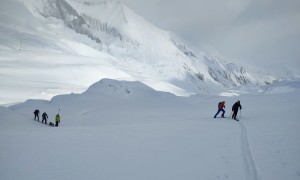 Skitour Weißer Knoten - Gegenanstieg Richtung Glorer Hütte
