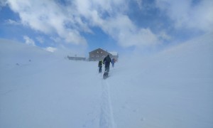 Skitour Weißer Knoten - kurz vor der Glorer Hütte