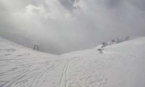 Skitour Weißer Knoten - Glorer Hütte, Abfahrt