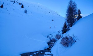 Skitour Hochkreuzspitze - Aufstieg Pfoital