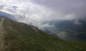 Bergtour Tauernkogel - Aufstieg, Blick zum Matreier Tauernhaus