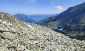Bergtour Tauernkogel - Aufstieg, Blick zum Langsee, Pihapper und Mittersill