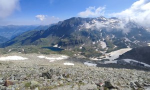 Bergtour Tauernkogel - Aufstieg, Blick zum Langsee, Pihapper und Mittersill und Hörndl