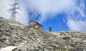 Bergtour Tauernkogel - Abstieg, Rückblick St. Pöltner Hütte