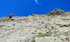 Bergtour Großer Friedrichskopf - seilversicherter Abstieg