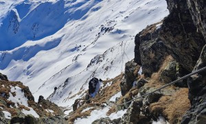 Skitour Hollbrucker Kreuz - seilversicherter Rückweg