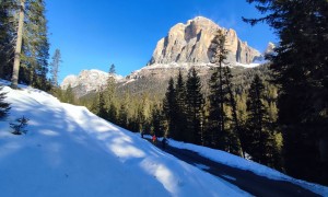 Skitour Nuvolau - Zustieg, Blick zur Tofana di Rozes