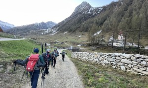Skitour Hoher Rosshuf - Zustieg, kurz vor dem Heilig-Kreuz Kirchlein