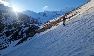 Skitour Hoher Rosshuf - im Windtal, Blick zum Ahrner Kopf