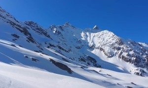 Skitour Hoher Rosshuf - Aufstieg, Blick zur Unteren Rötspitze und Rötspitze