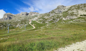 Klettersteig Boeseekofel - Zustieg entlang der Skipiste Vallon