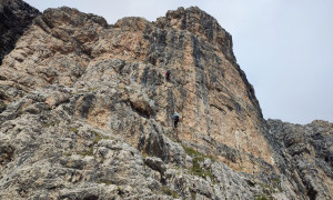 Klettersteig Boeseekofel - im Steig, bei den zwei Leitern