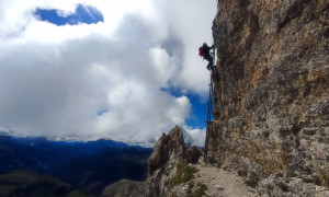 Klettersteig Boeseekofel - im Steig, bei den zwei Leitern