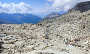Bergtour Goldbergspitze - Aufstieg, Rückblick