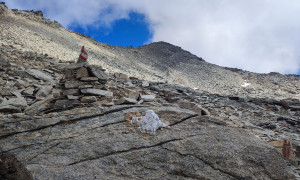 Bergtour Goldbergspitze - steiniger Aufstieg