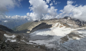 Bergtour Goldbergspitze - Gipfelsieg, Blick zum Fleißkees und Hocharn