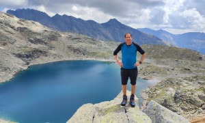 Bergtour Goldbergspitze - Abstieg, Blick zum Brettsee