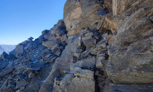 Bergtour Quirl - Aufstieg, Blockkletterei