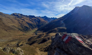 Bergtour Großes Degenhorn - Aufstieg beim Schrentebachboden, Rückblick zum Regenstein Bergtour Großes Degenhorn - Aufstieg beim Schrentebachboden, Rückblick zum Regenstein