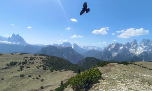 Bergtour Strudelkopf - Gipfelsieg, Blick zu den Drei Zinnen