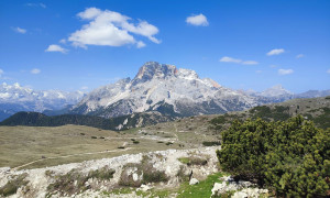 Bergtour Strudelkopf - Gipfelsieg, Blick zur Hohen Gaisl