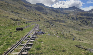 Bergtour Großes Reißeck - bei der oberen Mooshütte, alte Gleisanlage Bergtour Großes Reißeck - bei der oberen Mooshütte, alte Gleisanlage