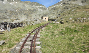 Bergtour Großes Reißeck - bei der oberen Mooshütte, alte Gleisanlage Endstation Bergtour Großes Reißeck - bei der oberen Mooshütte, alte Gleisanlage Endstation