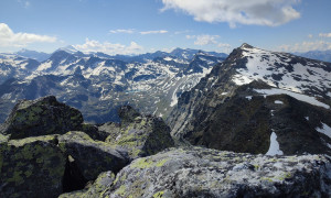 Bergtour Hörndl - Gipfelsieg, mit Blick zum Glockner und Hochgasser