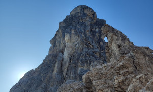 Klettersteige Laserz, Roter Turm - Hohes Törl, Blick zur Laserzwand