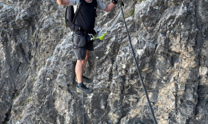 Klettersteige Laserz, Roter Turm - im Steig