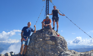 Klettersteige Laserz, Roter Turm - Gipfelsieg