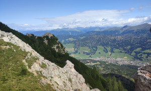 Bergtour Haunoldköpfl - beim Ostgipfel, Blick zum Westgipfel