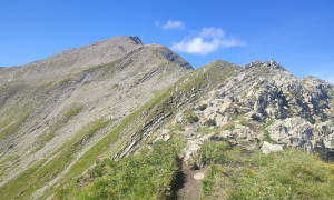 Bergtour Grauspitz - Aufstieg am Nordostgrat