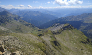 Bergtour Grauspitz - Abstieg vom Schwarzhorn für die Querung