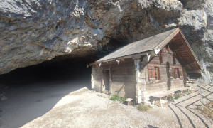 Bergtour Säntis - beim Eingang der Höhle