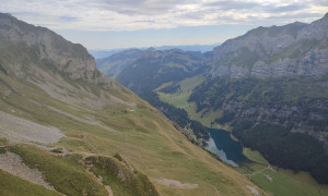 Bergtour Säntis - Aufstieg, Blick zum Seealpsee