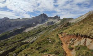 Bergtour Säntis - Aufstieg, Hochebene vor dem Säntis