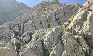 Bergtour Säntis - Aufstieg, seilversicherter Schlussaufstieg