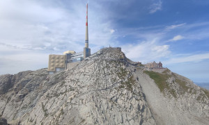 Bergtour Säntis - Abstieg, Rückblick