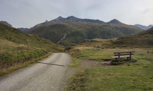 Bike-Bergtour Merbspitze - beim Klammljoch, Blick Richtung Löffelspitze, Glockhaus, Jagdhausspitze und Hörnle