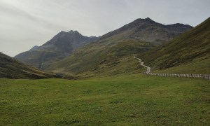 Bike-Bergtour Merbspitze - bei der Arventalalm, Blick Ricktung Fleischbachspitze