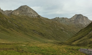 Bike-Bergtour Merbspitze - bei der Arventalalm, Blick Ricktung Leng(k)spitze und Merbspitze