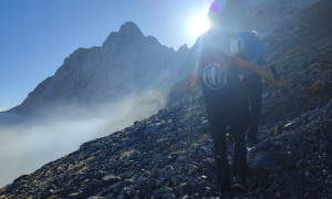 Klettersteig Hohe Warte - Zustieg Klettersteig